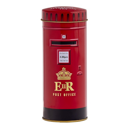 British red post box tea - red,