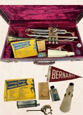 Time Capsule Besson Brevete Trumpet 50 Medals of Honor Original Papers, Mute