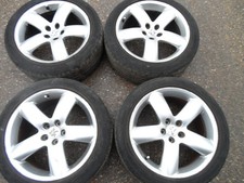 PEUGEOT 407 COUPE . 20O6   18" ALLOY WHEELS AND TYRES .  5 SPOKE