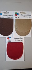 HKM Cord Patches x 2 Oval - Elbow and Knee - Iron On - 3 Colours