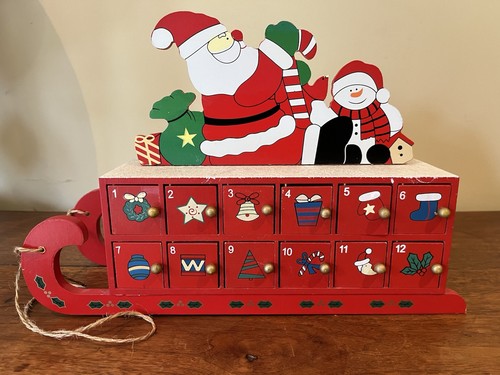 Vintage wooden santas - vintage,