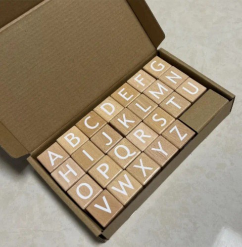 26pcs wooden alphabet blocks - wooden,