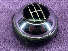 Mini R50 R52 Gear Knob Manual Leather 5 Speed Chrome Stick Shift One Cooper BMW