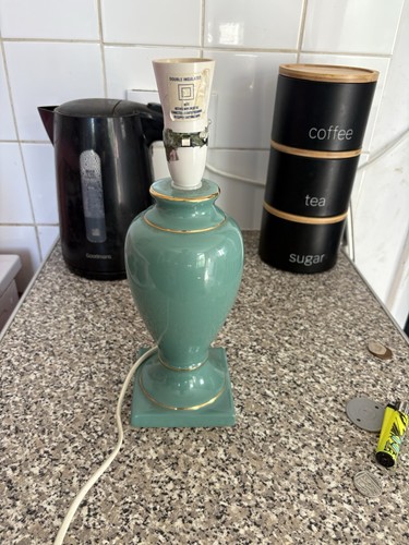 Britannia pottery lamp - britannia,