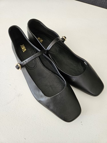 Zara black leather - leather, ballet