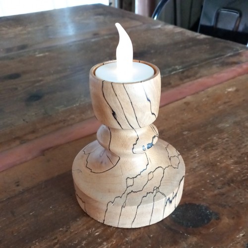 Hand turned crafted spalted - turned/crafted,
