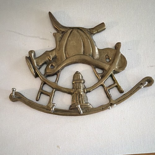 Firefighter brass helmet key - brass,