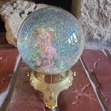 VINTAGE Angel ELECO Snow Globe 80s Holiday Gold Base Taiwan Christian Religious 