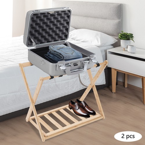 Pack bamboo luggage rack - pack,