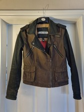 Superdry Brown Leather Biker