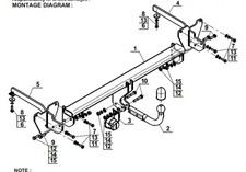 Swan Neck Tow Bar For VAUXHALL