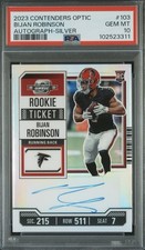 2023 Panini Contenders Optic - Rookie Ticket RPS Auto  Bijan Robinson Silver 