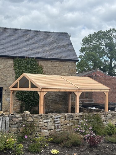 Wooden hot tub shelter - wooden,