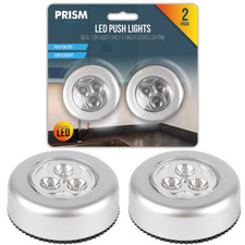 Bright 2 LED Push touch Night Light Stick on Under Cupboard Cabinet Stairs Shelf