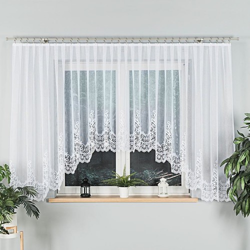 Jardiniere net curtain - , white