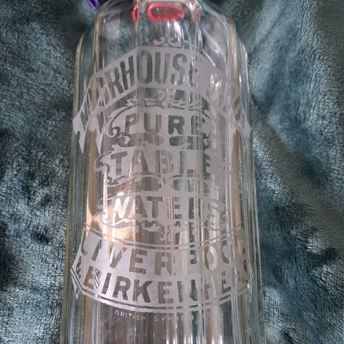 Antique soda syphon - , etched