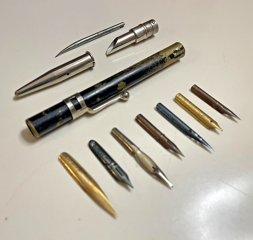 Vintage pen nib dip - nib, lot