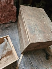 Antique Wooden Tool Box In
