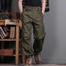 Mens Repro Military P-37 Battle Dress Pants British Army OG-107 Field Trousers