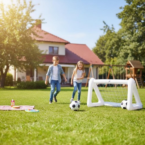 Inflatable football goal - inflatable,