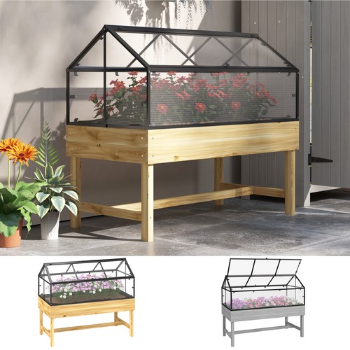 Raised garden bed with - raised,