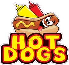Catering van unit sticker Hot Dogs mascot roll trailer sausage decal hot food