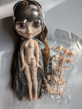 Brown Haired Factory Blythe Doll 12 ins, BJD with Glossy Face