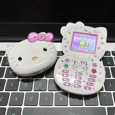 Hello Kitty K688 Flip Cute Lovely Small Mini Phone Unlocked For Women Girls Kids