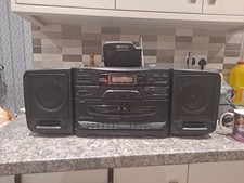 PORTABLE JVC CD/TWIN CASSETTE/RADIO