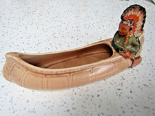 Burleigh Ware Native Indian in canoe (1930's)? 