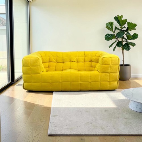 Sofa settee yellow ligne - settee,