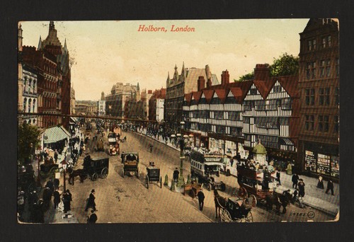 Old postcard holborn london - old, holborn.