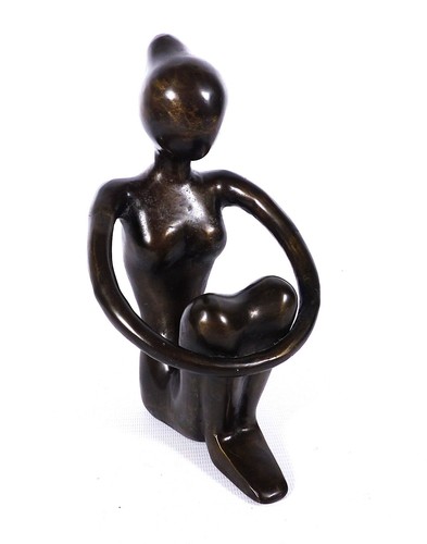 Bronzed stylised abstract - bronzed,