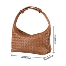 Large Textured Woven Hobo Bag