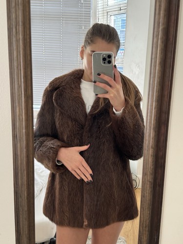 Natural vintage beaver fur - natural,