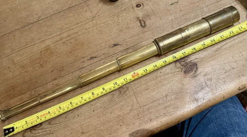 Antique 4draw brass telescope - antique,