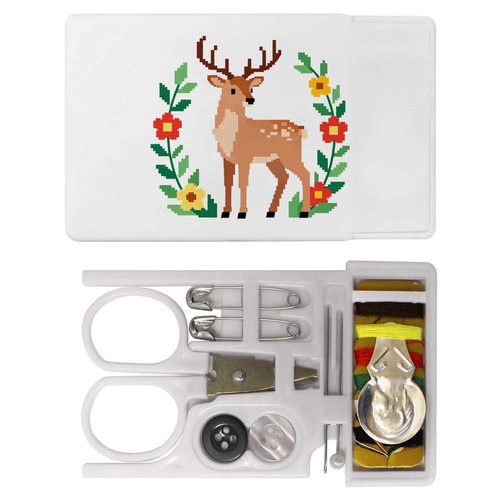 Pixel deer flowers mini - deer, &