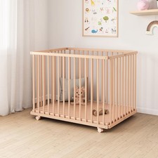 Wooden Baby Playpen Beech