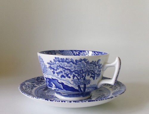 Spode italian blue tea cup - spode,