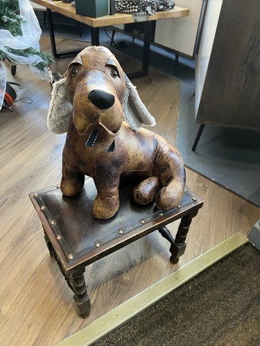 Faux leather dog and - and, vintage