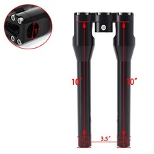 Motorcycle Handlebar Risers 10" 11" Rise For Harley Davidson 1" Bars Dyna Black