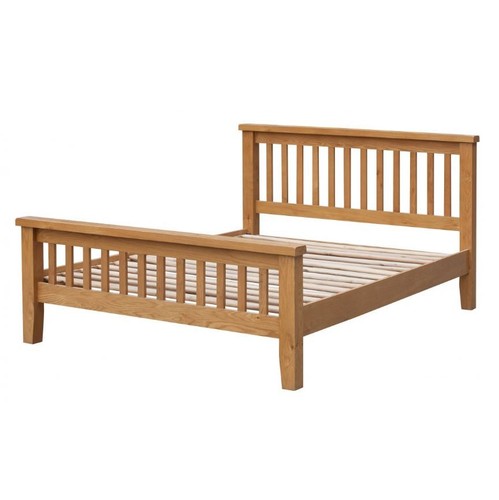 Solid oak bed - bed, acorn
