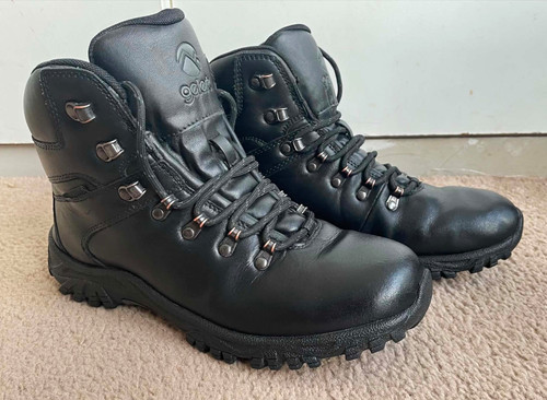 Gelert black leather hiking - black,