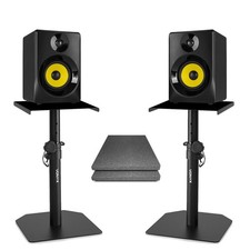 Vonyx SMN30B Active Studio Monitors Pair with Desktop Stands - Ideal for Mixing
