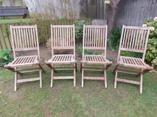 4x Vintage Wooden Folding