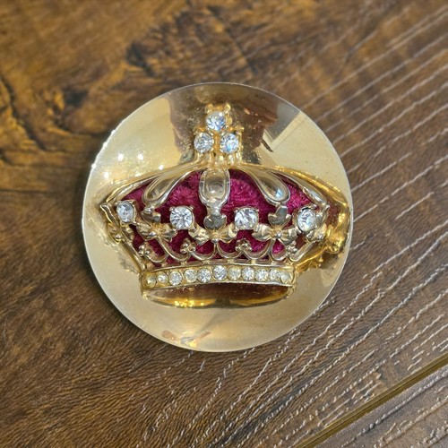 Vintage crown brooch pin - crown,