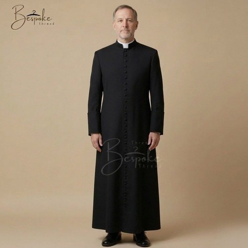 Black roman cassock for men - cassock,
