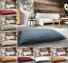 EXTRA LARGE FLOOR MULTI PURPOSE JACQUARD SUEDE CORDUROY CUSHION SOFT ANTI SLIP