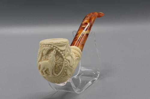 Wolf embossed ornate bent - wolf,