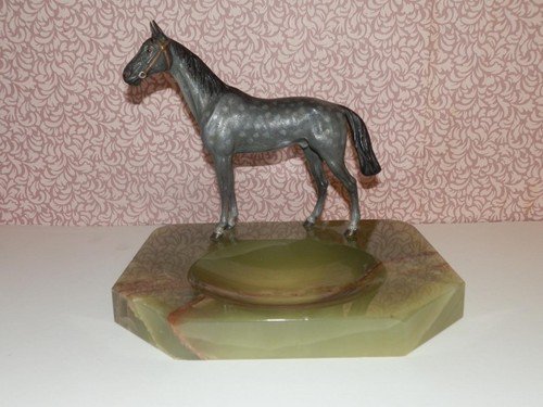 Antique spelter stance - antique, horse